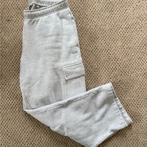 TNA Cozy Fleece Sweatpants in Light Gray